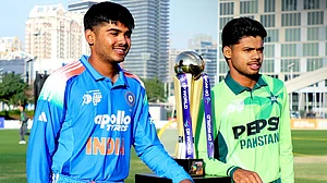 | Photo: X/ACCMedia1 : India U19's captain Ayush Mhatre and Pakistan U19's captain Farhan Yousaf before their ACC U19 Asia Cup final match on December 21, 2025.