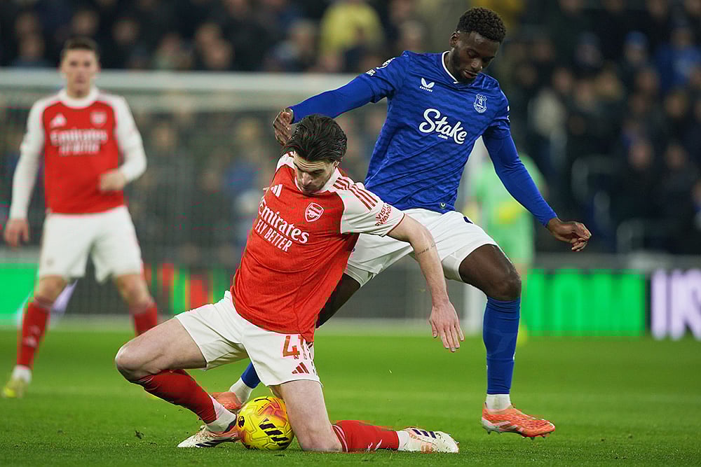 Everton vs Arsenal Premier League match-Declan Rice