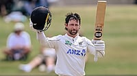 New Zealand Vs West Indies Highlights, 3rd Test Day 5: Conway’s Twin Tons, Duffy’s Fifer Seal 323‑Run Win For Hosts | Photo: X/BLACKCAPS : New Zealand's Devon Conway celebrates his century during Day 4 of the third Test against West Indies on December 21, 2025.