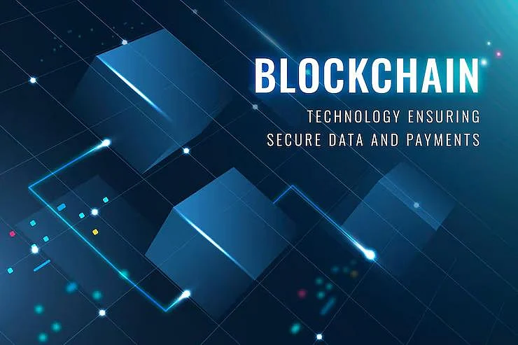 Blockchain technology graphic
