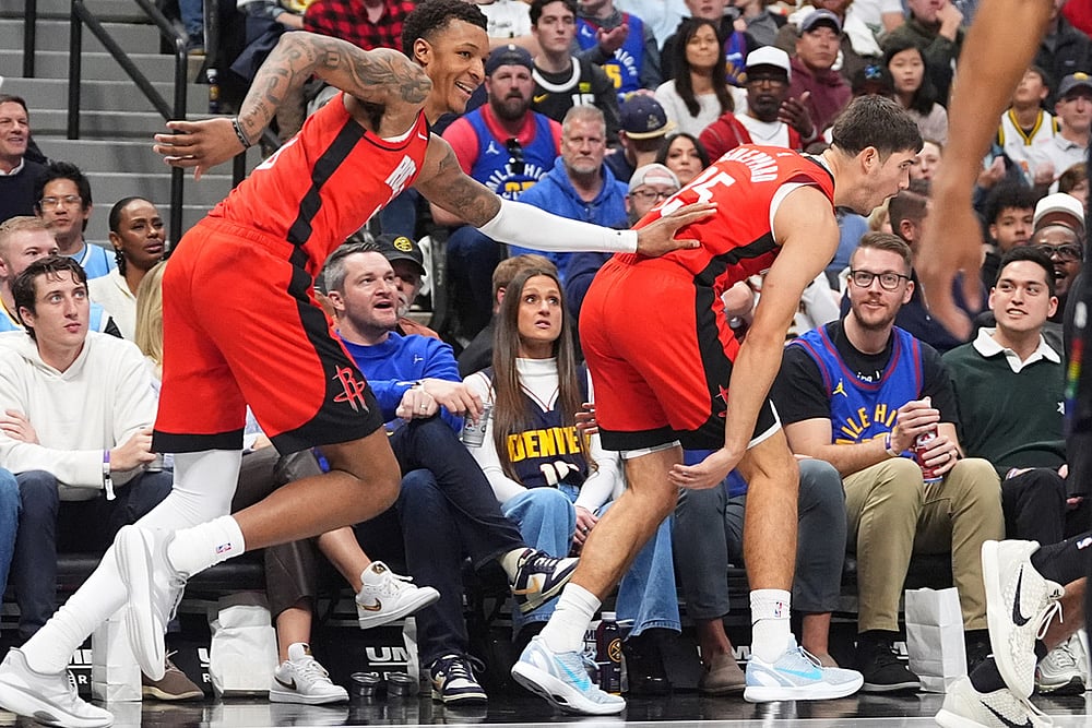 Denver Nuggets Vs Houston Rockets NBA Basketball game-Jabari Smith Jr