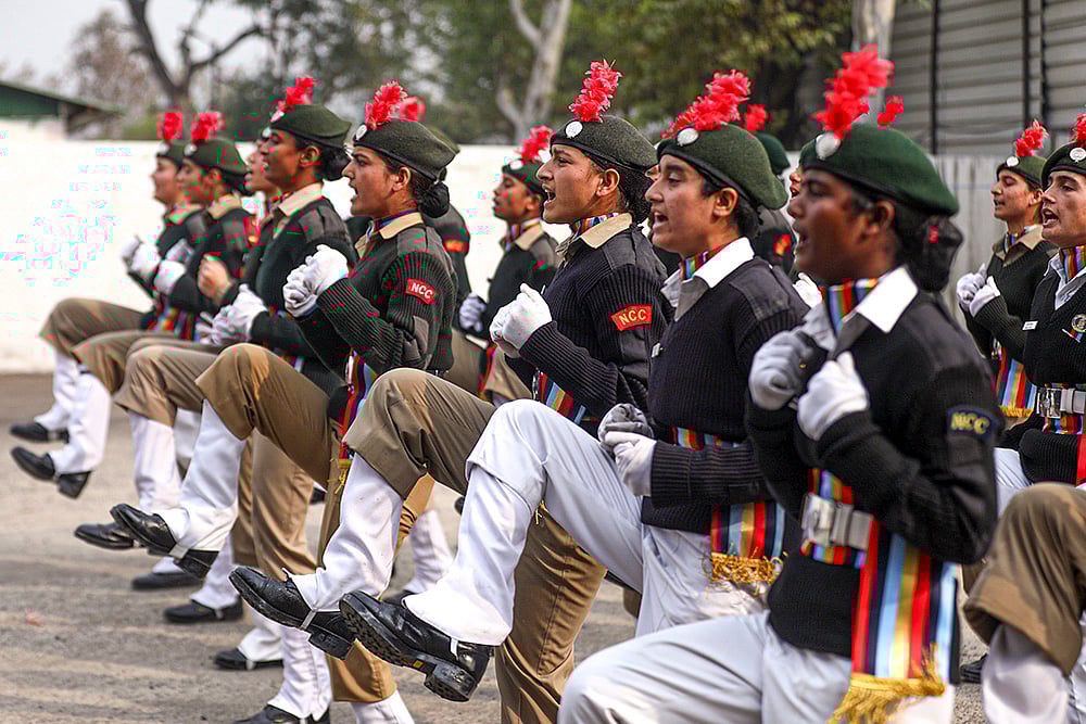 NCC cadets hold full dress rehearsal for Republic Day celebrations in Jammu