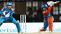 | Photo: PTI/Kunal Patil : WPL Final 2025 MI vs DC: Delhi Capitals' Jemimah Rodrigues plays a shot