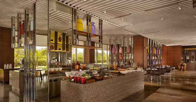 Modern buffet dining area at Hyatt Regency Chandigarh