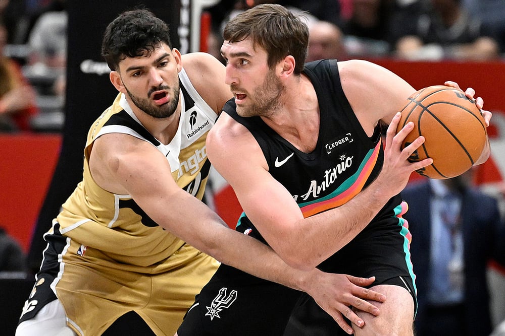 Washington Wizards Vs San Antonio Spurs NBA Basketball-Tristan Vukcevic