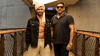 | Photo: Special Arrangement : Indian boxer Neeraj Goyat with his manager Vipin Gulia.