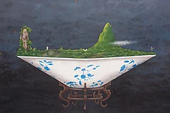 | Courtesy: Champatree Art Gallery : The Silent Landscape Artwork by Abhijit Saikia