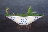 | Courtesy: Champatree Art Gallery : The Silent Landscape Artwork by Abhijit Saikia