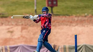 | Photo: PTI/Shailendra Bhojak : Andhra's Ricky Bhui plays a shot during the Vijay Hazare Trophy 2025-26 cricket match between Andhra and Delhi, at BCCI Centre of Excellence Ground, in Bengaluru.