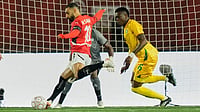 Egypt Vs South Africa LIVE Score, AFCON 2025: Mo Salah, Pharaohs Eye Winning Momentum Against Bafana Bafana | Photo: AP/Mosa'ab Elshamy : Egypt's Mohamed Salah shoots during the Africa Cup of Nations group B soccer match between Egypt and Zimbabwe in Agadir, Morocco.