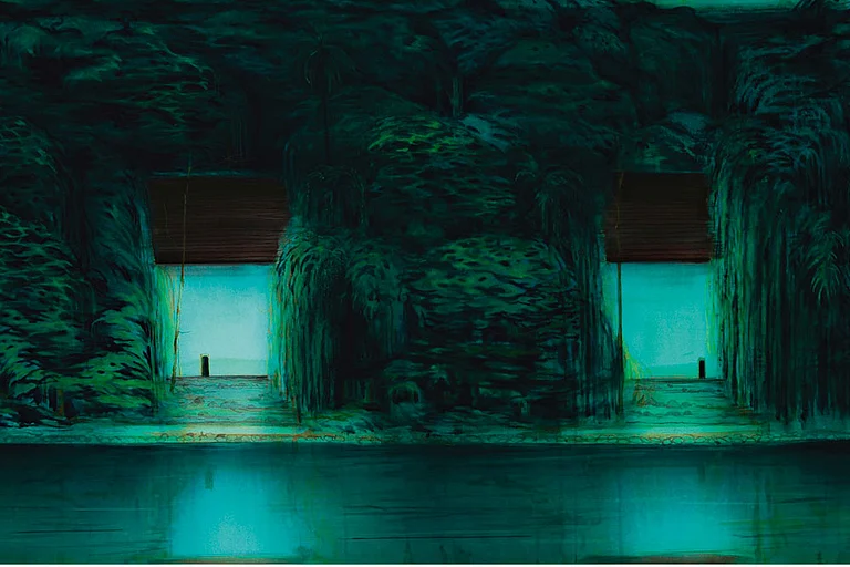 Trembling at the Edge of Sight Untitled artwork by Sujith S.N. - | Courtesy: Sakshi Gallery