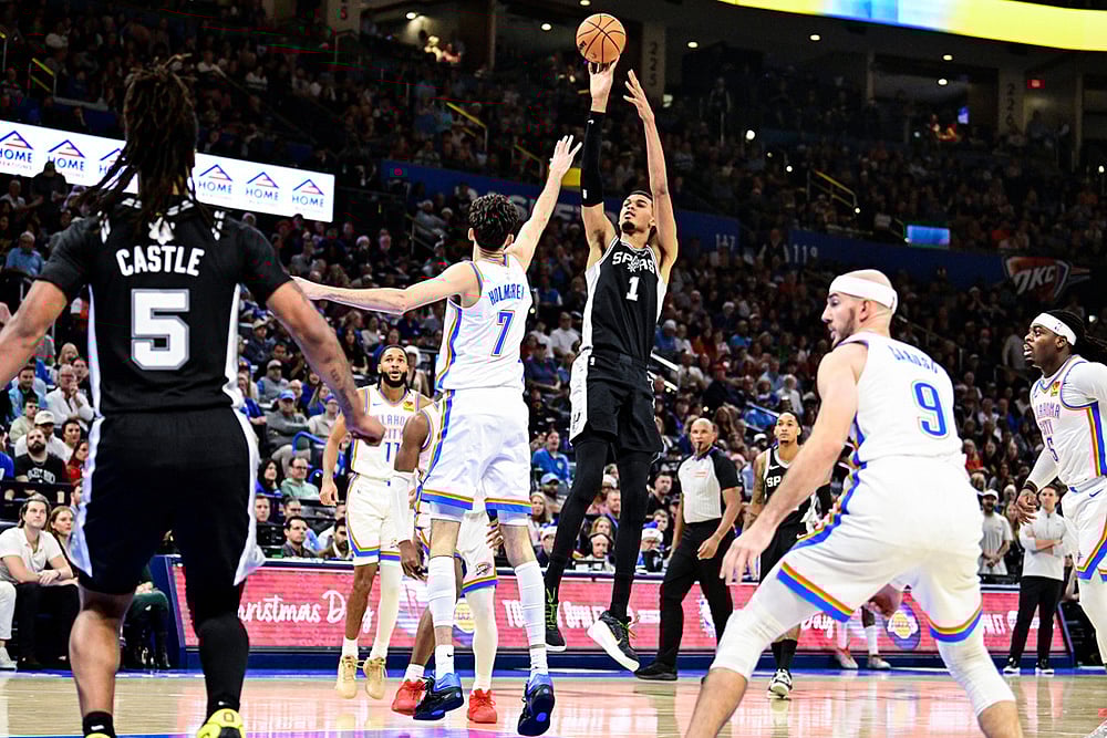 Spurs vs Thunder NBA Basketball-Victor Wembanyama