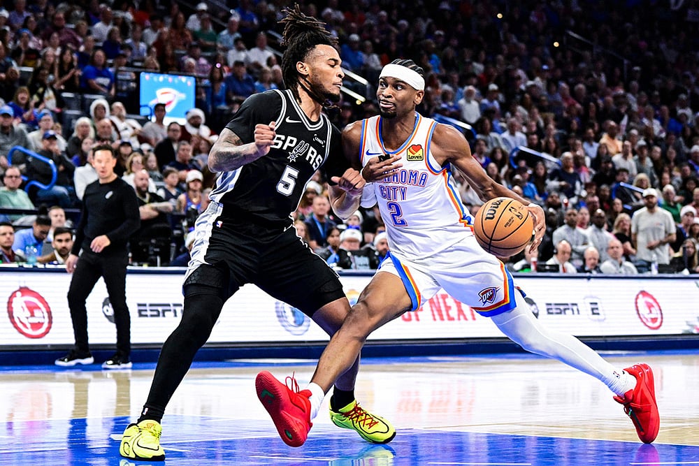 Spurs vs Thunder NBA Basketball-Shai Gilgeous-Alexander