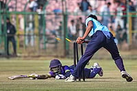 | Photo: PTI : Mumbai Onkar Tarmale dislodges the bails to run out Uttarakhand’s Aarav Mahajan during a Vijay Hazare Trophy 2025-26 cricket match between Mumbai and Uttarakhand, at Sawai Mansingh Stadium, in Jaipur, Rajasthan.