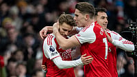 Arsenal 2-1 Brighton: Mikel Arteta's Men Return To EPL Summit With Nervy Win Arsenal celebrate Martin Odegaard's goal