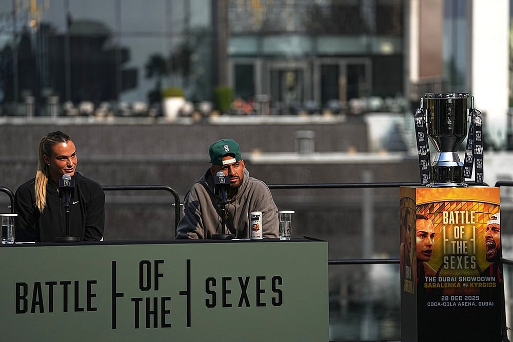 Aryna Sabalenka Vs Nick Kyrgios Emirates Battle of the Sexes Tennis-2
