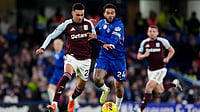 Adam Davy/PA via AP : Joao Pedro's faint touch saw Chelsea lead Aston Villa
