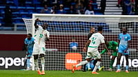 (AP Photo/Themba Hadebe) : Senegal's Sadio Mane reacts after scoring a goal during the Africa Cup of Nations group D soccer match between Senegal and DR Congo in Tangier, Morocco, Saturday, Dec. 27, 2025.