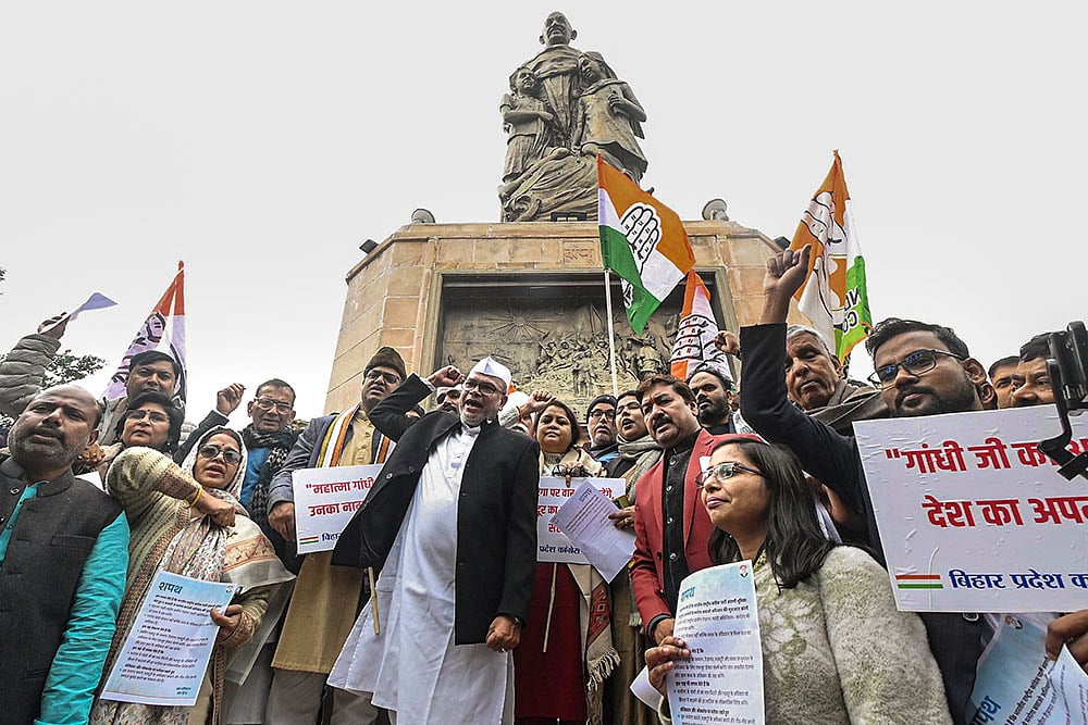 Congress protest in Patna
