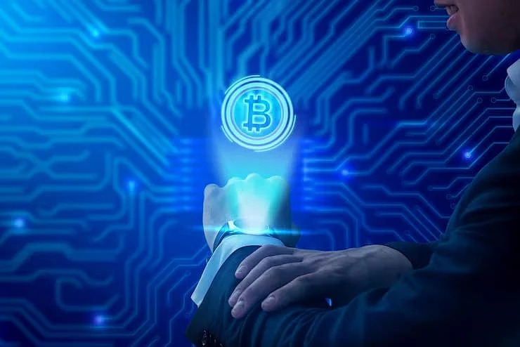 Bitcoin hologram from wrist device