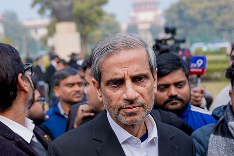 Advocate Mehmood Pracha at Supreme Court, in New Delhi. Supreme Court stayed the Delhi High Court's order suspending the life sentence of expelled BJP leader Kuldeep Singh Sengar in the 2017 Unnao rape case.