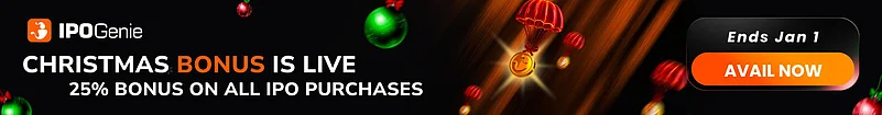 IPO Genie 25% Christmas bonus ad