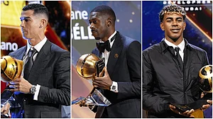 | Photos: X/Globe_Soccer : Globe Soccer Awards 2025: Cristiano Ronaldo, Ousmane Dembele, and Lamine Yamal dominated the headlines in Dubai.