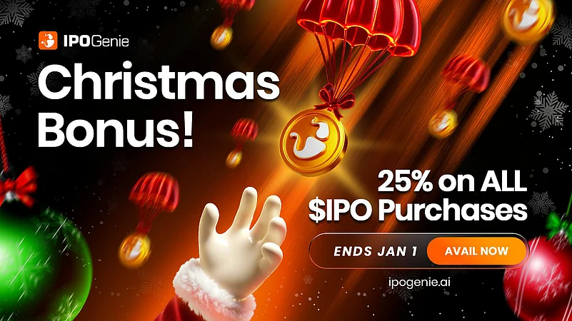IPO Genie 25% Christmas bonus ad