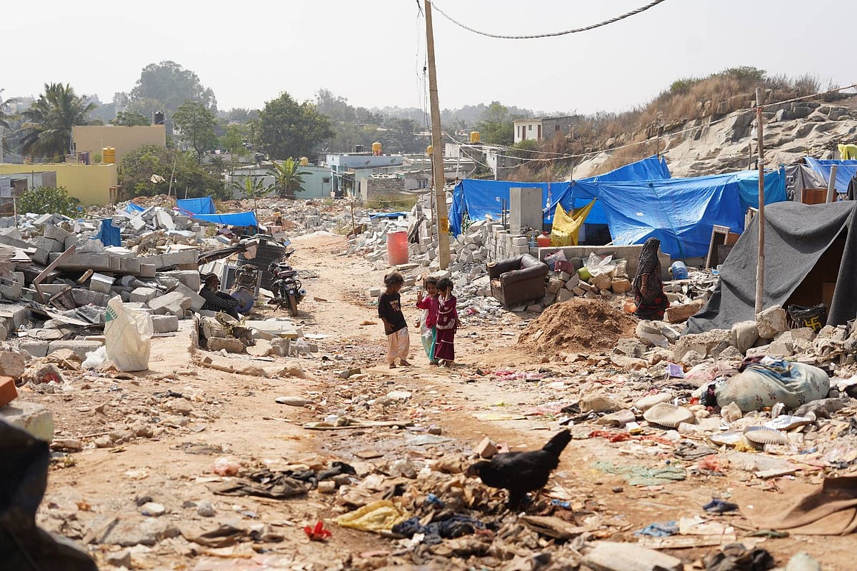 Demolished site in Fakir Colony - Courtesy: @cpimspeak

