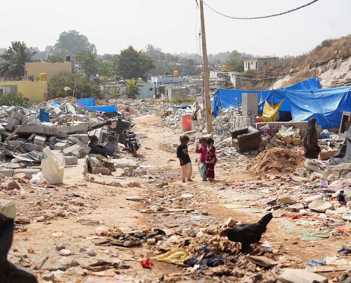 Courtesy: @cpimspeak
 : Demolished site in Fakir Colony