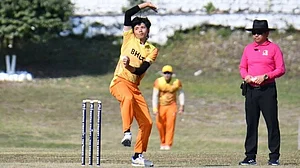 | Photo: Bhutan Cricket : File photo of Bhutan spinner Sonam Yeshey.