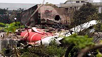 SC Agrees To Hear Pleas Related To June 12 Air India Plane Crash Photo: Dinesh Parab/Outlook : The wing of Air India flight 171 lies broken in the dust, just outside Meghnagar.