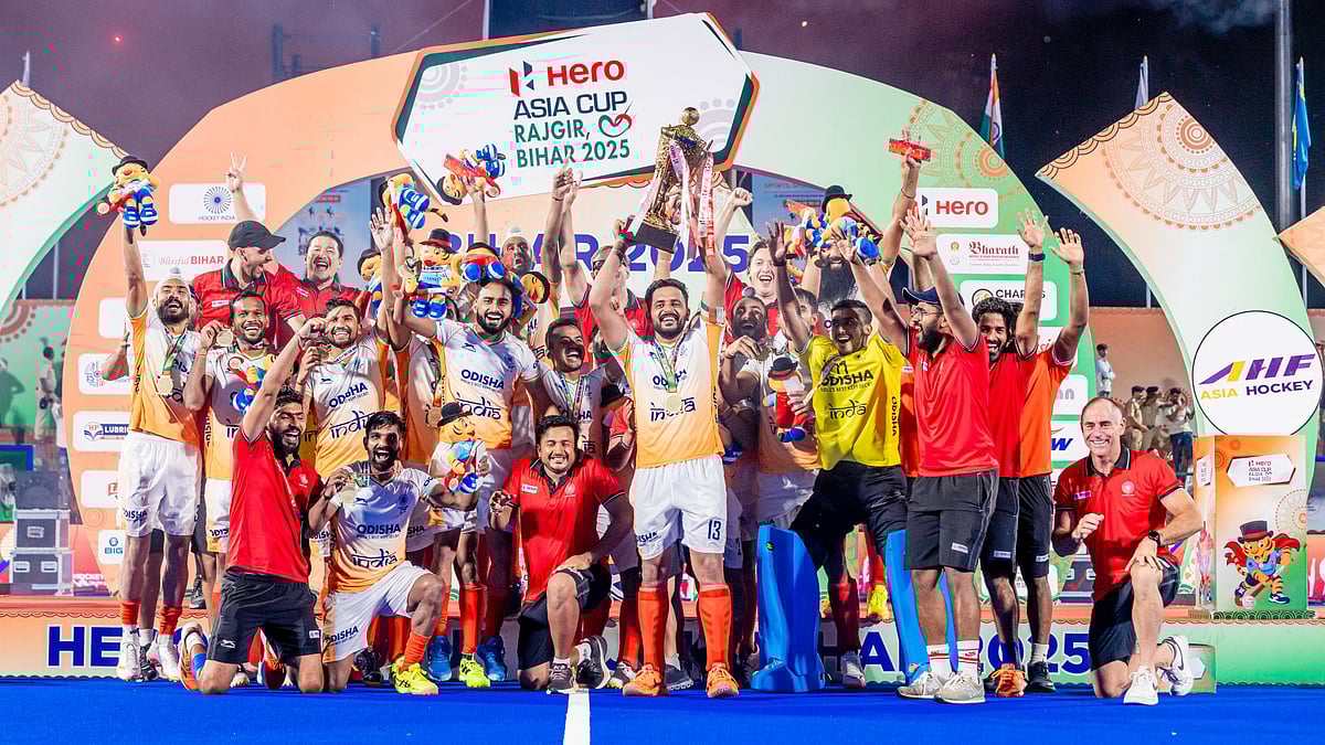 Indian Men's Hockey Team after winning the Asia Cup in Rajgir 2025 - Special Arrangement/Hockey India
