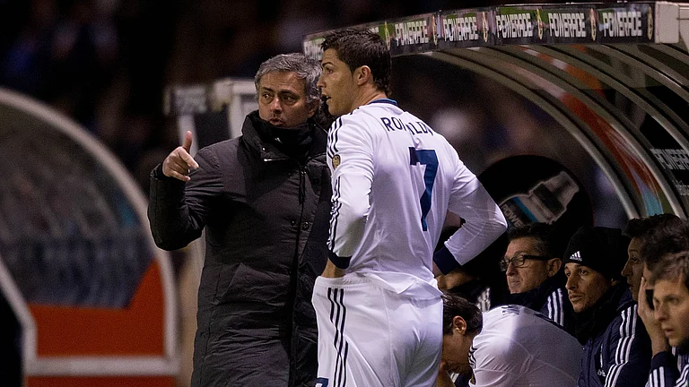 Jose Mourinho talks to Cristiano Ronaldo during their time at Real Madrid - Opta