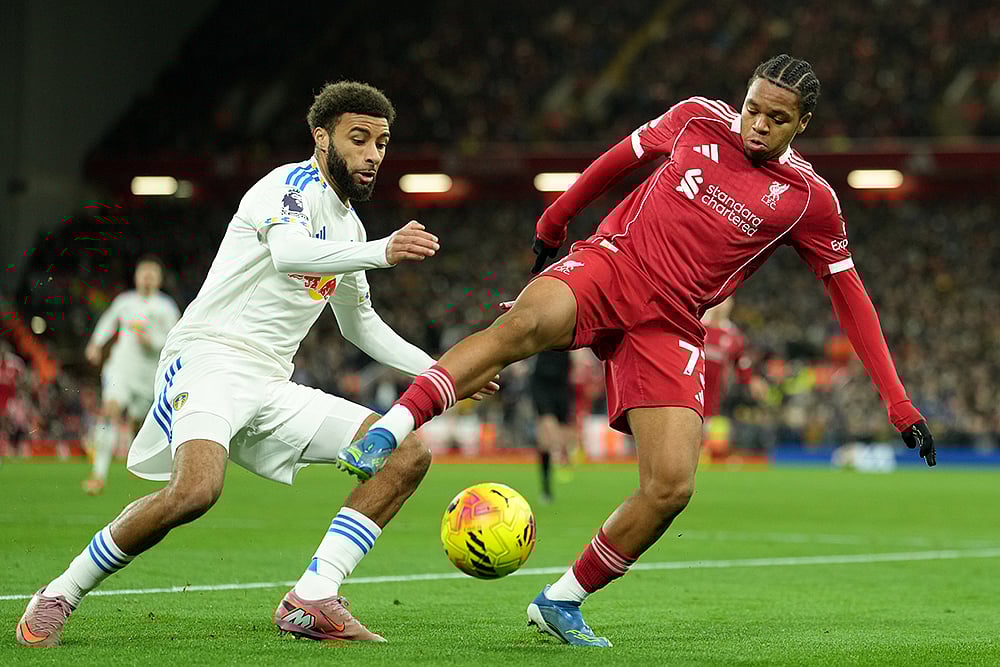 Liverpool vs Leeds United Premier League soccer-Rio Ngumoha