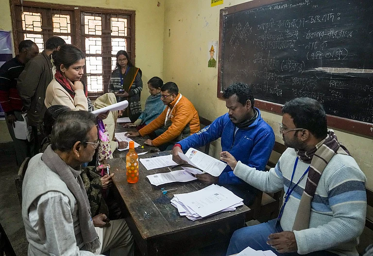 olkata: People get their documents verified at a school during a hearing under the Special Intensive Revision (SIR) of electoral rolls, in Kolkata, West Bengal, Monday, Dec. 29, 2025. - Manvender Vashist Lav; PTI