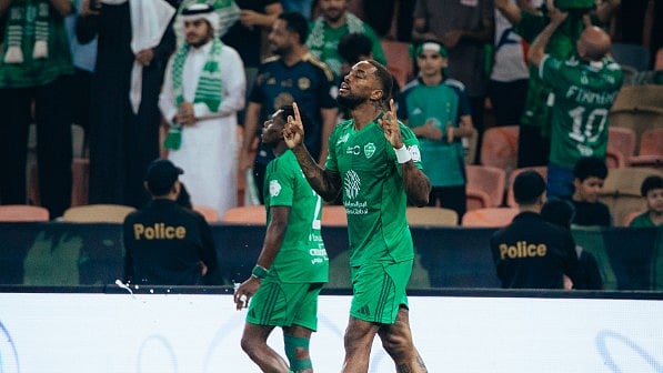Ivan Toney after scoring his second goal against Al-Nassr - Instagram/alahliclub.sa