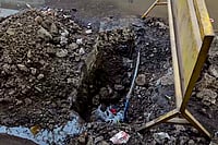 Day In Pics: January 02, 2026 | Photo: PTI : Exposed water pipeline at the site of contamination in Bhagirathpura where several people fell ill after consuming contaminated tap water, in Indore.