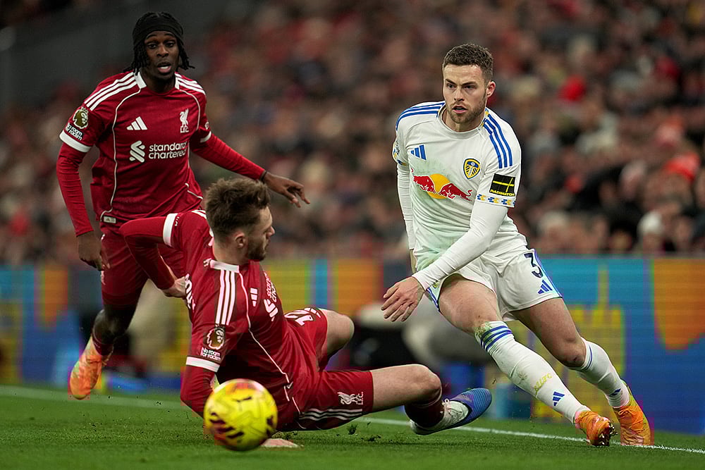 Liverpool vs Leeds United Premier League soccer-Gabriel Gudmundsson