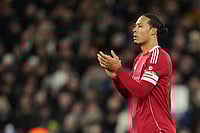 Liverpool 0-0 Leeds United, Premier League: Reds Held By Stubborn Whites At Anfield | Photo: AP/Jon Super : Liverpool's Virgil van Dijk applauds to supporters at the end of the English Premier League soccer match between Liverpool and Leeds United in Liverpool, England