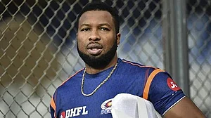 File : Kieron Pollard is leading MI Emirates in International League T20.