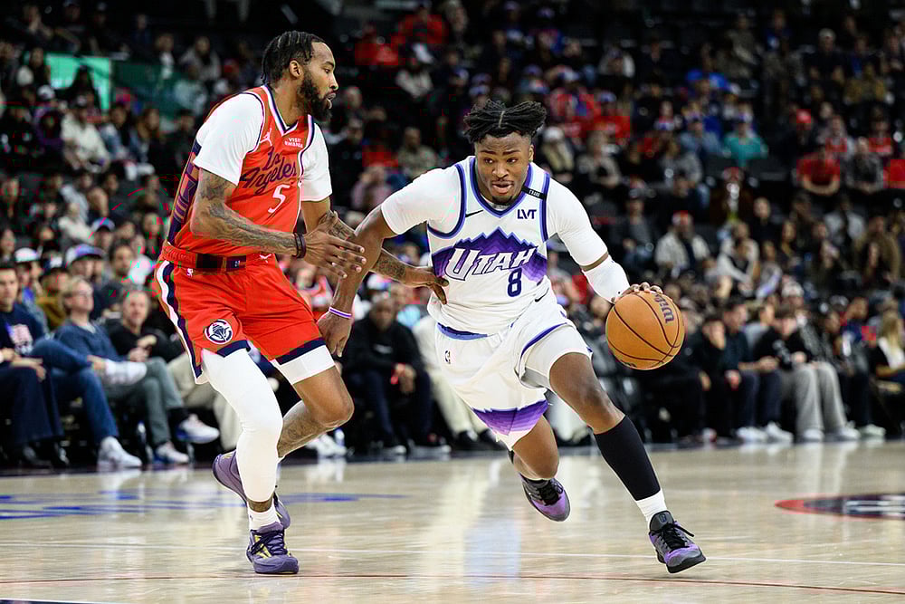 Los Angeles Clippers Vs Utah Jazz NBA basketball-Isaiah Collier