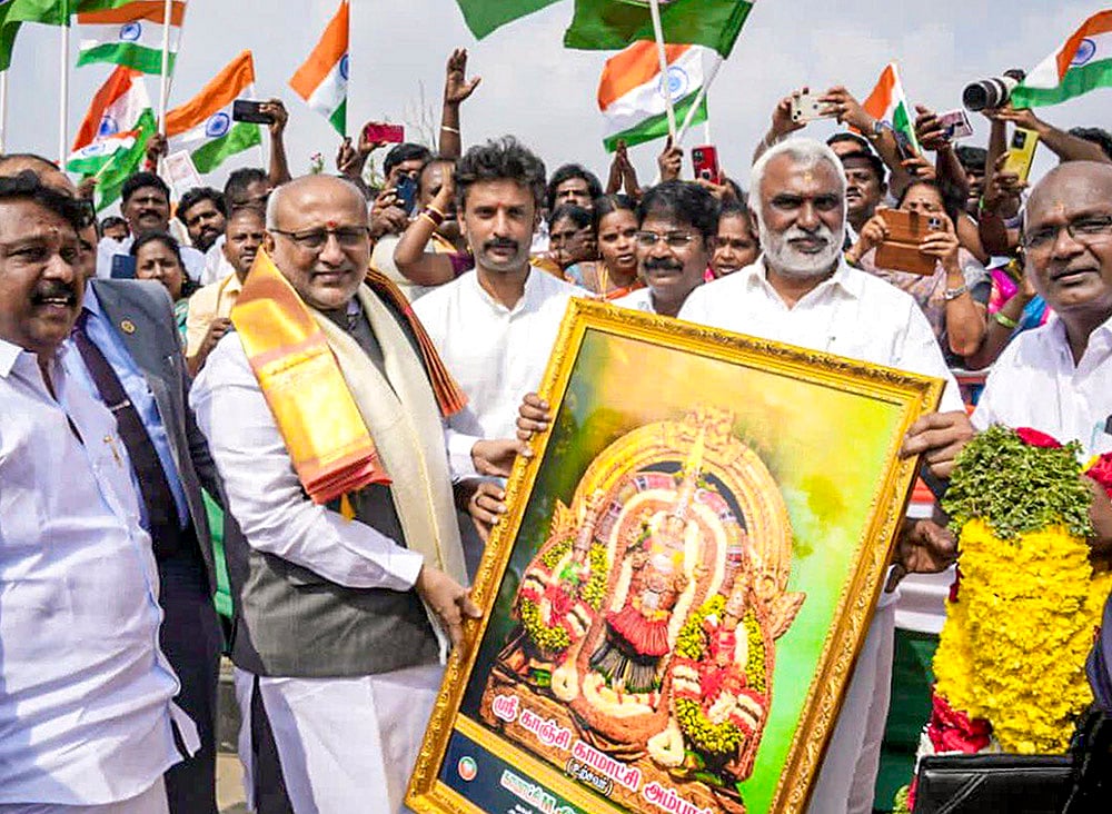 VP Radhakrishnan lands in Chennai