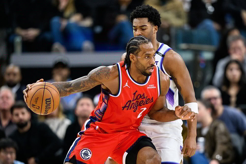 Los Angeles Clippers Vs Utah Jazz NBA basketball-Kawhi Leonard
