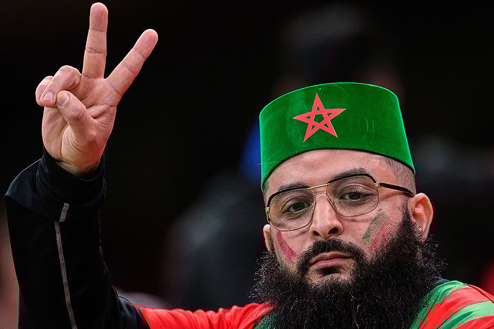 Fans bring life to the Africa Cup of Nations in photos-A Moroccan fan