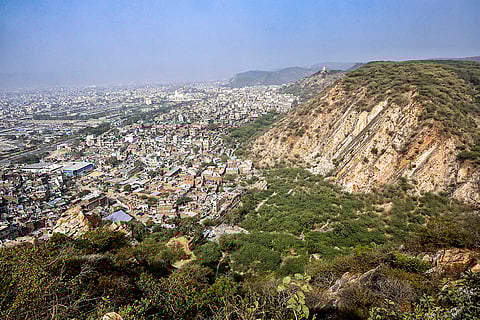 The Aravalli Hills, as seen from the Sun temple at Galta ji, in Jaipur, Saturday, Jan. 3, 2026. The Supreme Court on Monday kept in abeyance its Nov. 20 directions that accepted a uniform definition of the Aravalli hills and ranges. It also directed that until further orders, no permission shall be granted for mining in the 'Aravalli Hills and Ranges', as defined in the Aug. 25, 2010, FSI report, without its prior permission. 