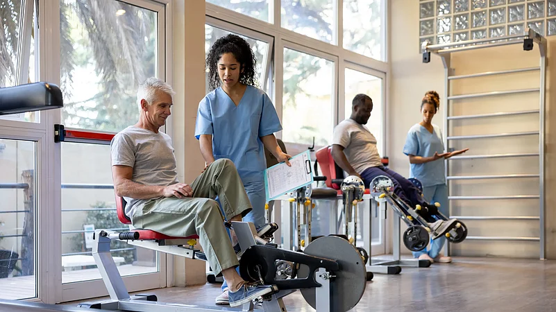 Bowel cancer patients exercising