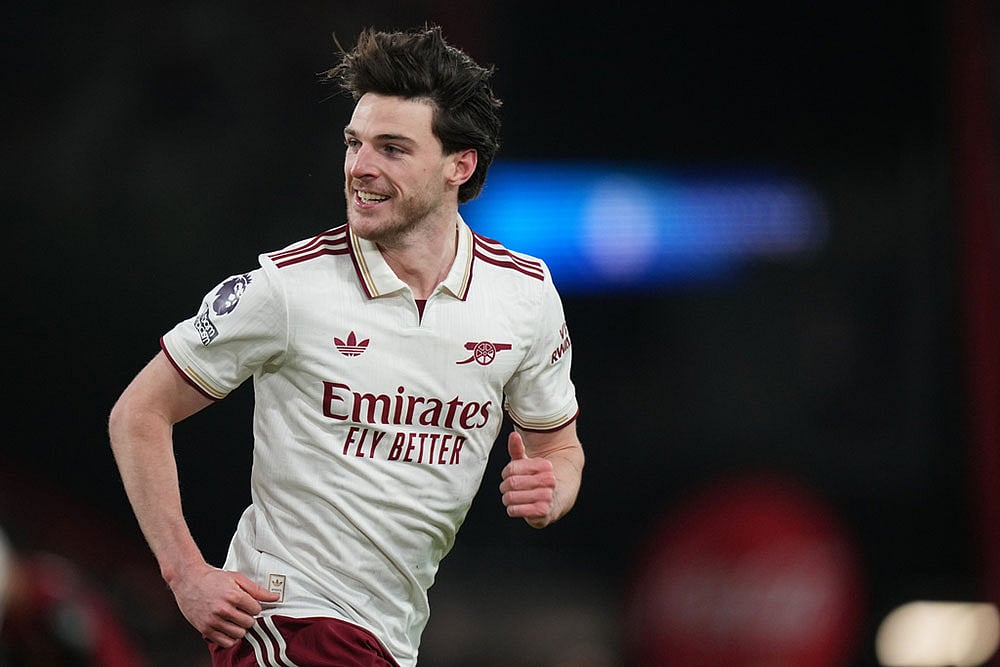 English Premier League Soccer Match: Bournemouth vs Arsenal Declan Rice