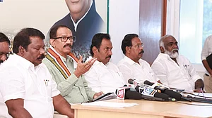 X : Chodankar declined to comment on questions surrounding Congress office-bearer Praveen Chakravarthy’s recent meeting with TVK chief Vijay.