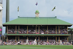 | Photo: AP/Mark Baker : England's Joe Root bats during play on day one of the fifth and final Ashes cricket test between England and Australia in Sydney.